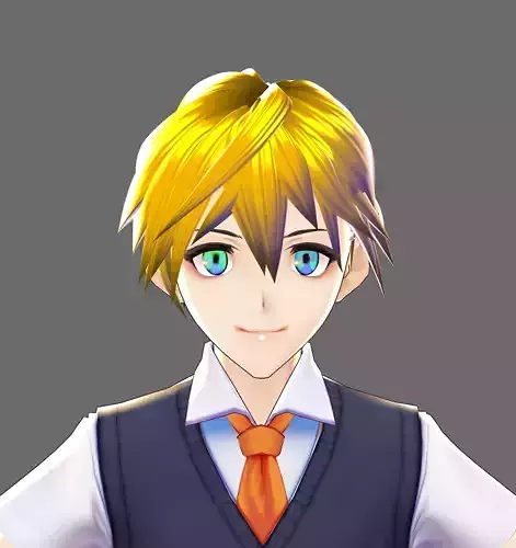 Gabriel anime character doing kick