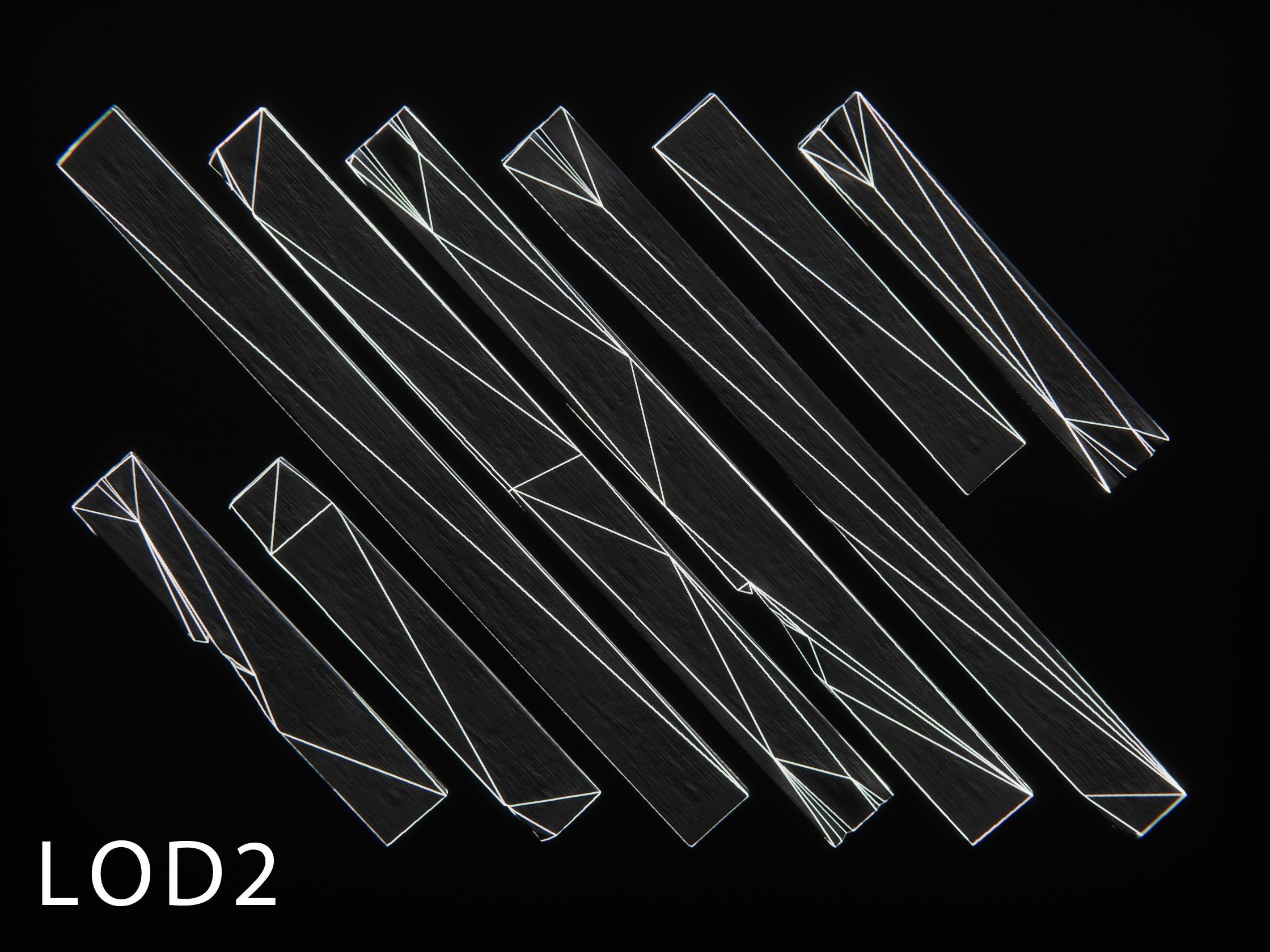 Wooden Planks Low-poly 3D model_4