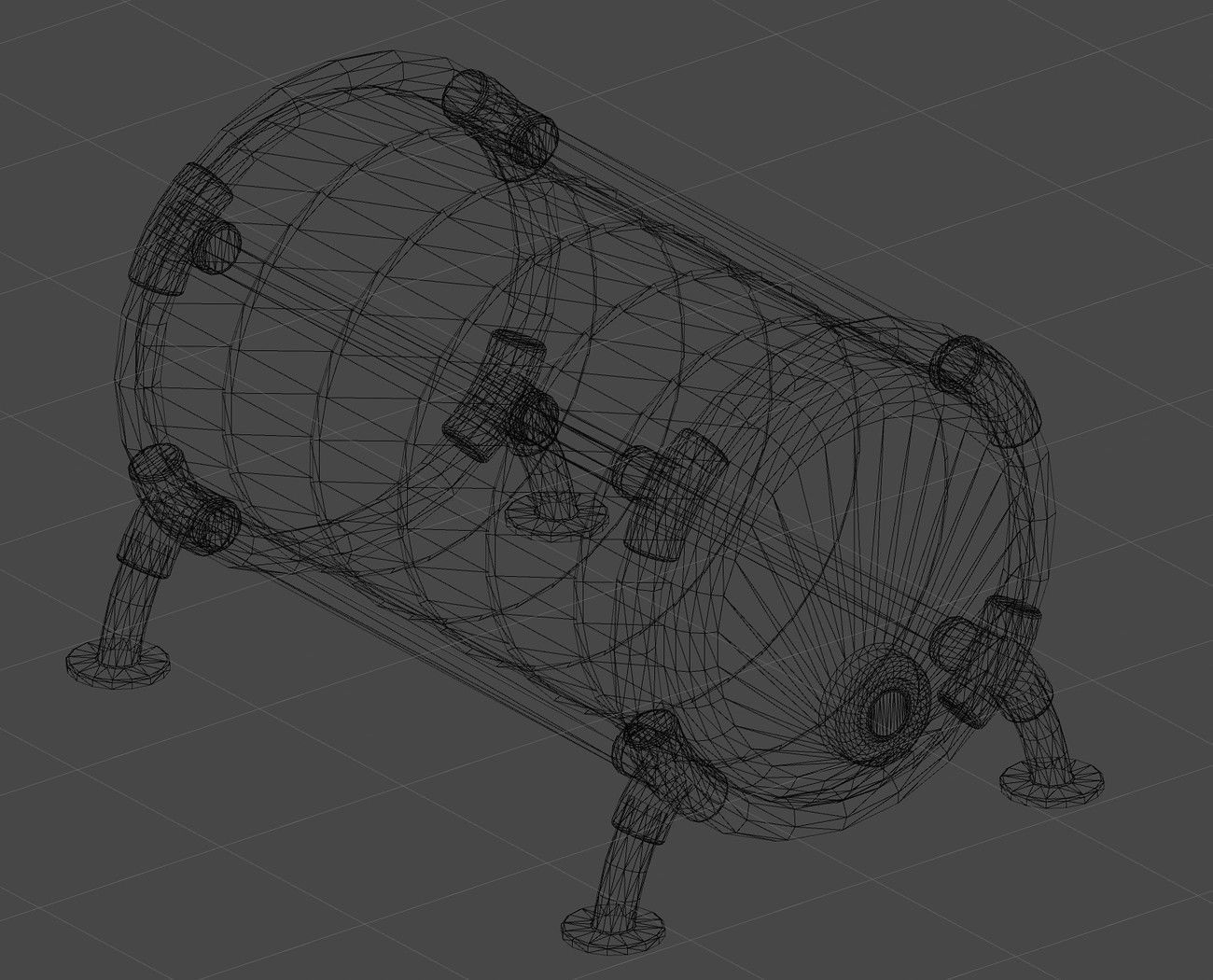 Industrial Cisterns Low-poly 3D model_8