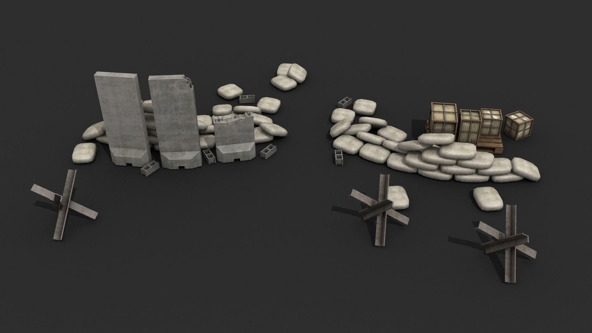 FPS Map Props - Game Assets Low-poly 3D model_7