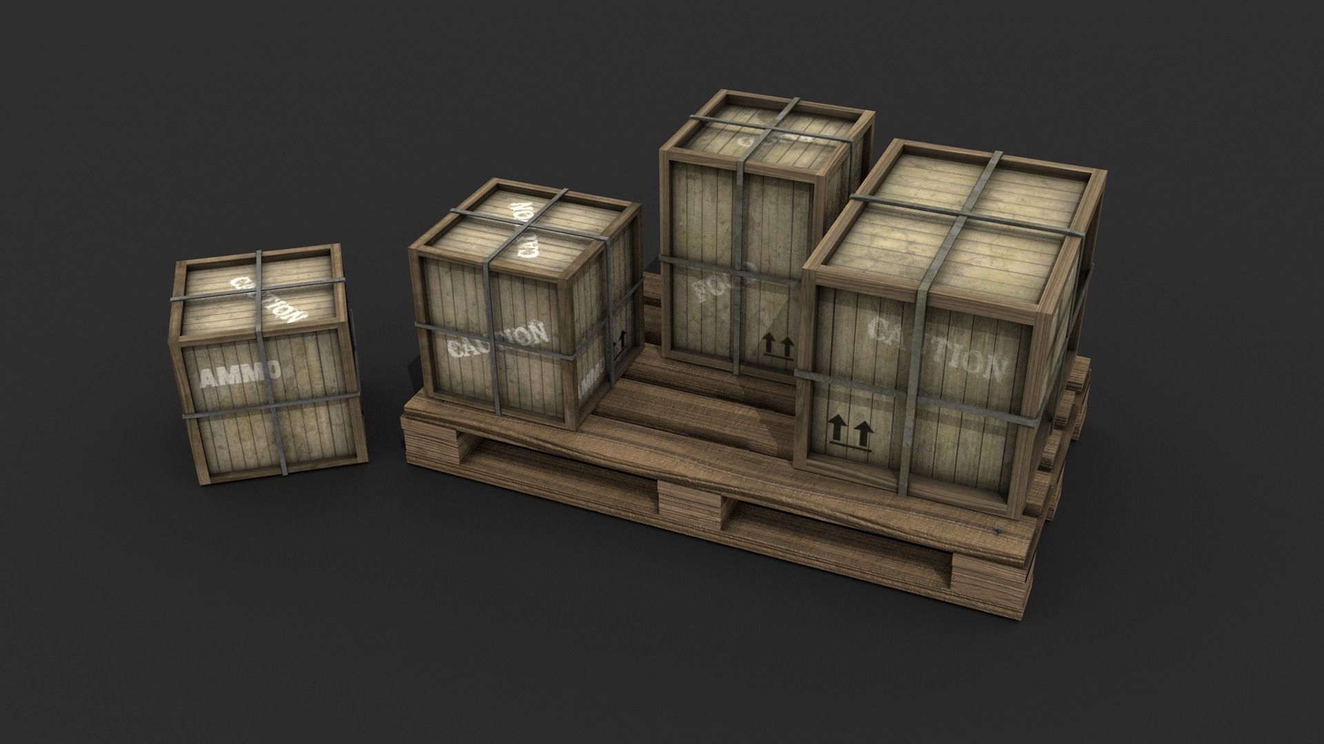 FPS Map Props - Game Assets Low-poly 3D model_2