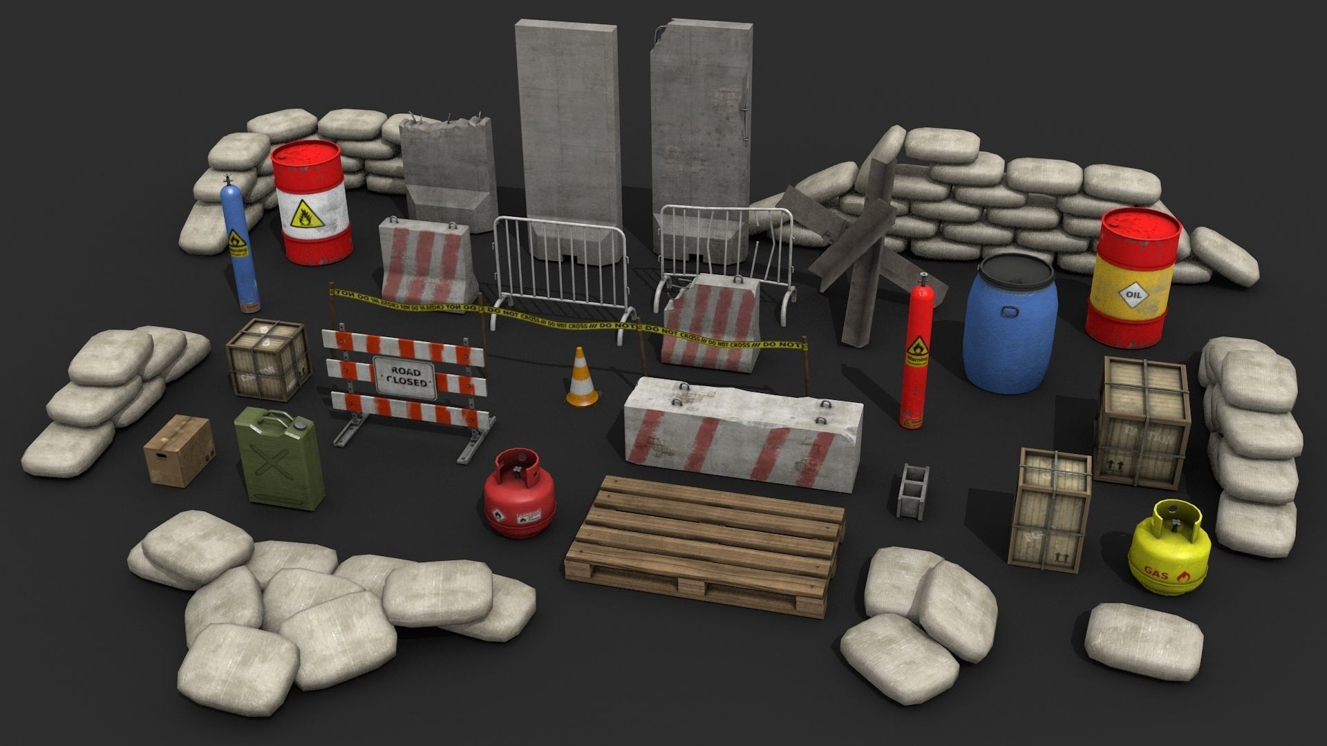 FPS Map Props - Game Assets Low-poly 3D model_25