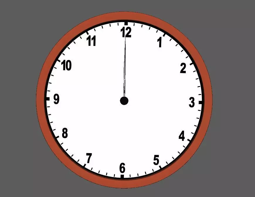 wall clock animation using script Free low-poly 3D model