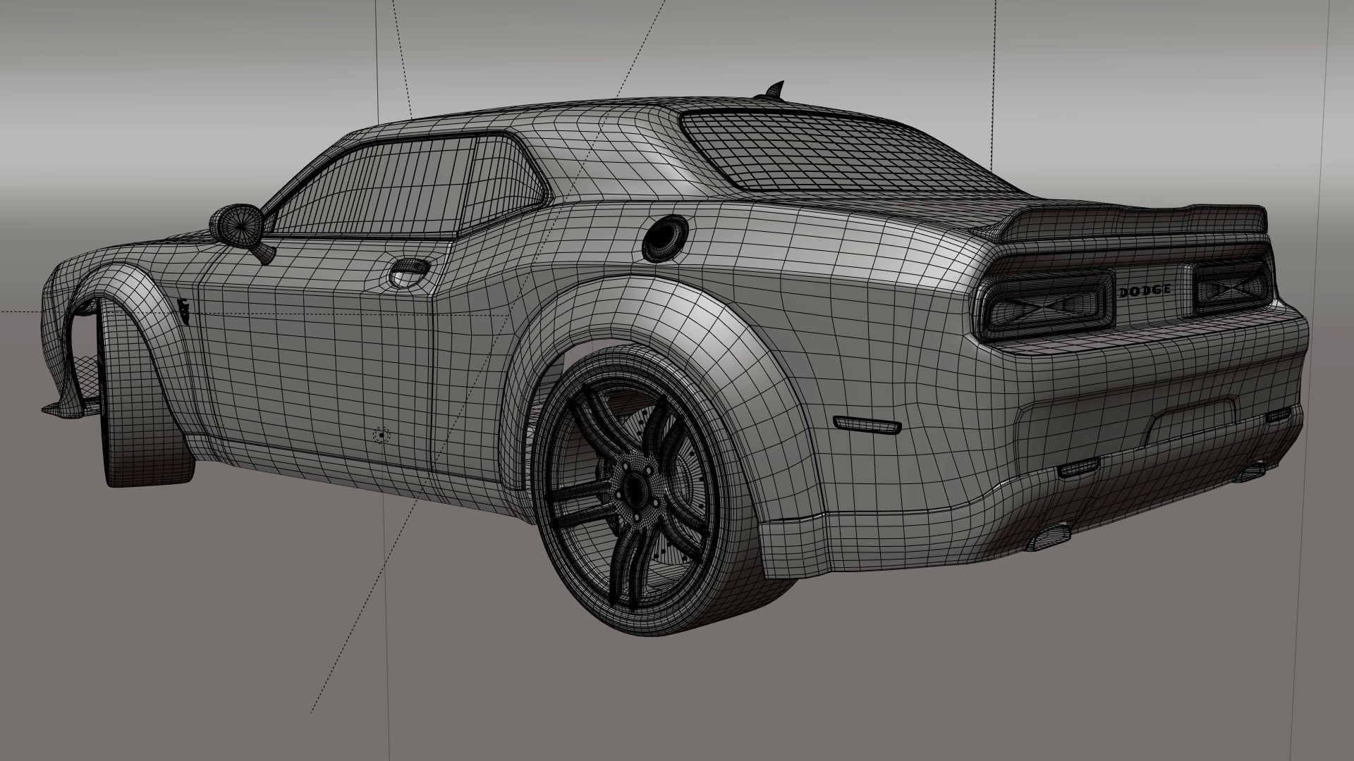 dodge challenger  3D model_5