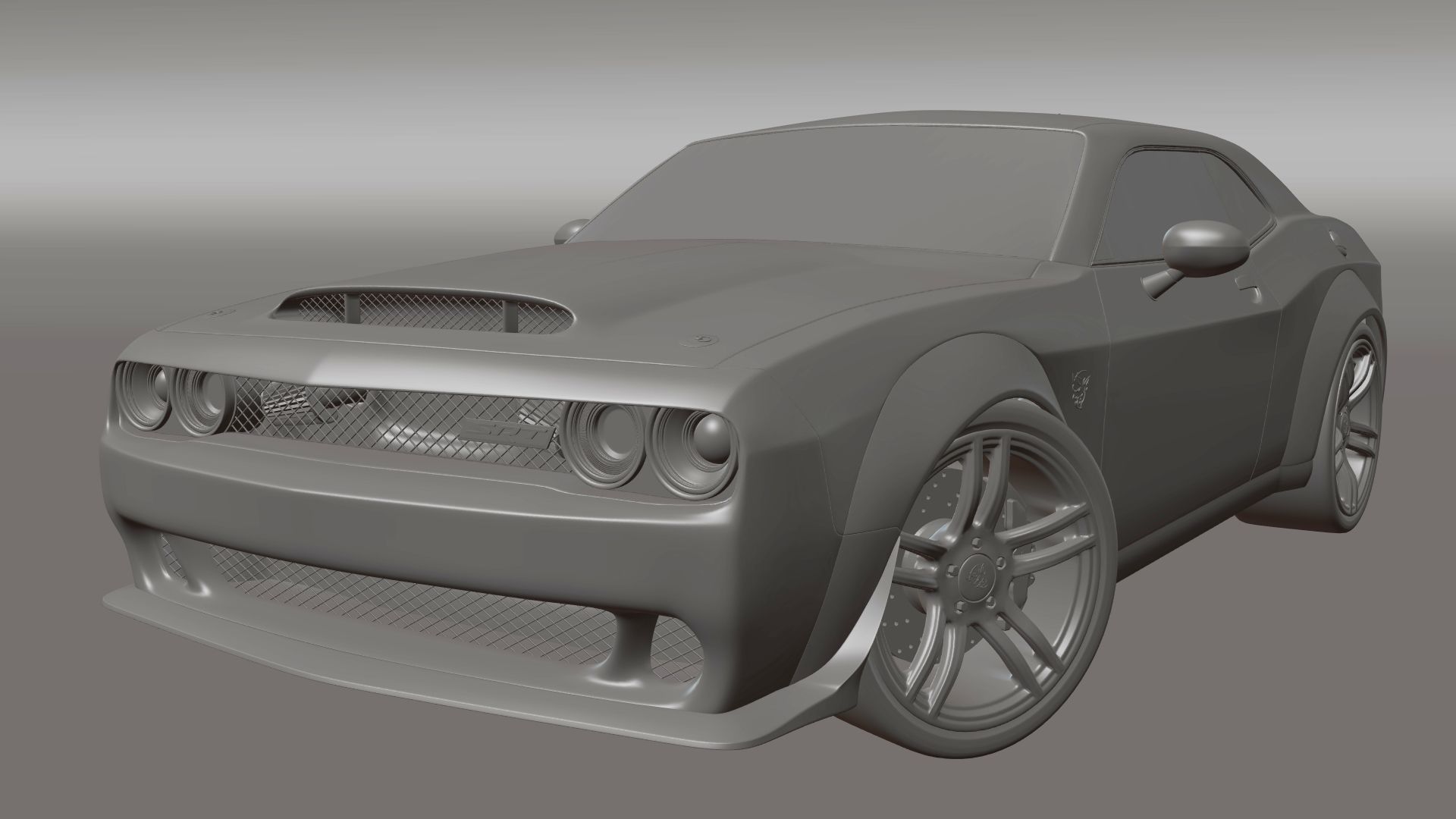 dodge challenger  3D model_3