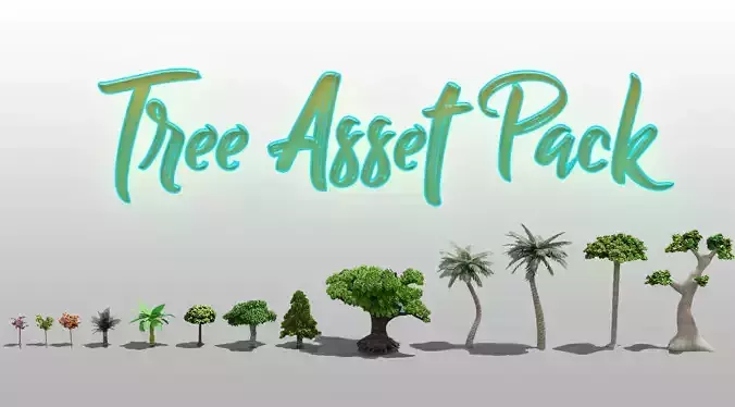 Tree Asset Pack Blender3D