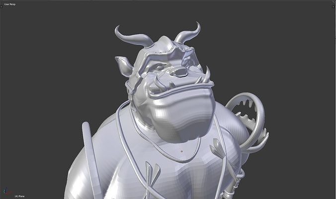 Warrior Troll Monster  Free low-poly 3D model