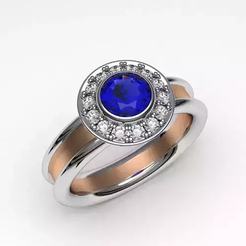 New diamond love engagement ring round stone