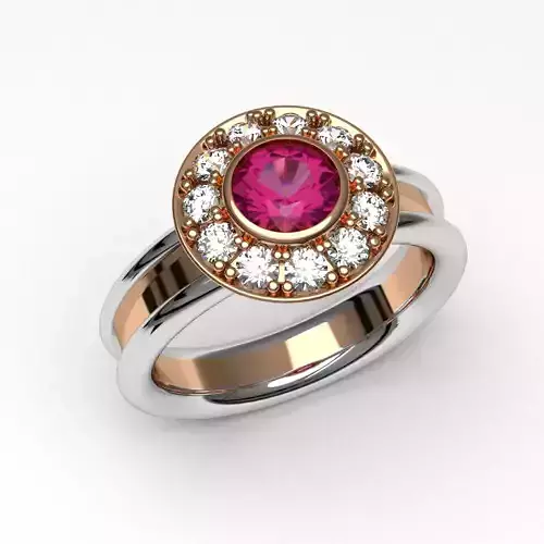 New diamond love engagement ring round stone