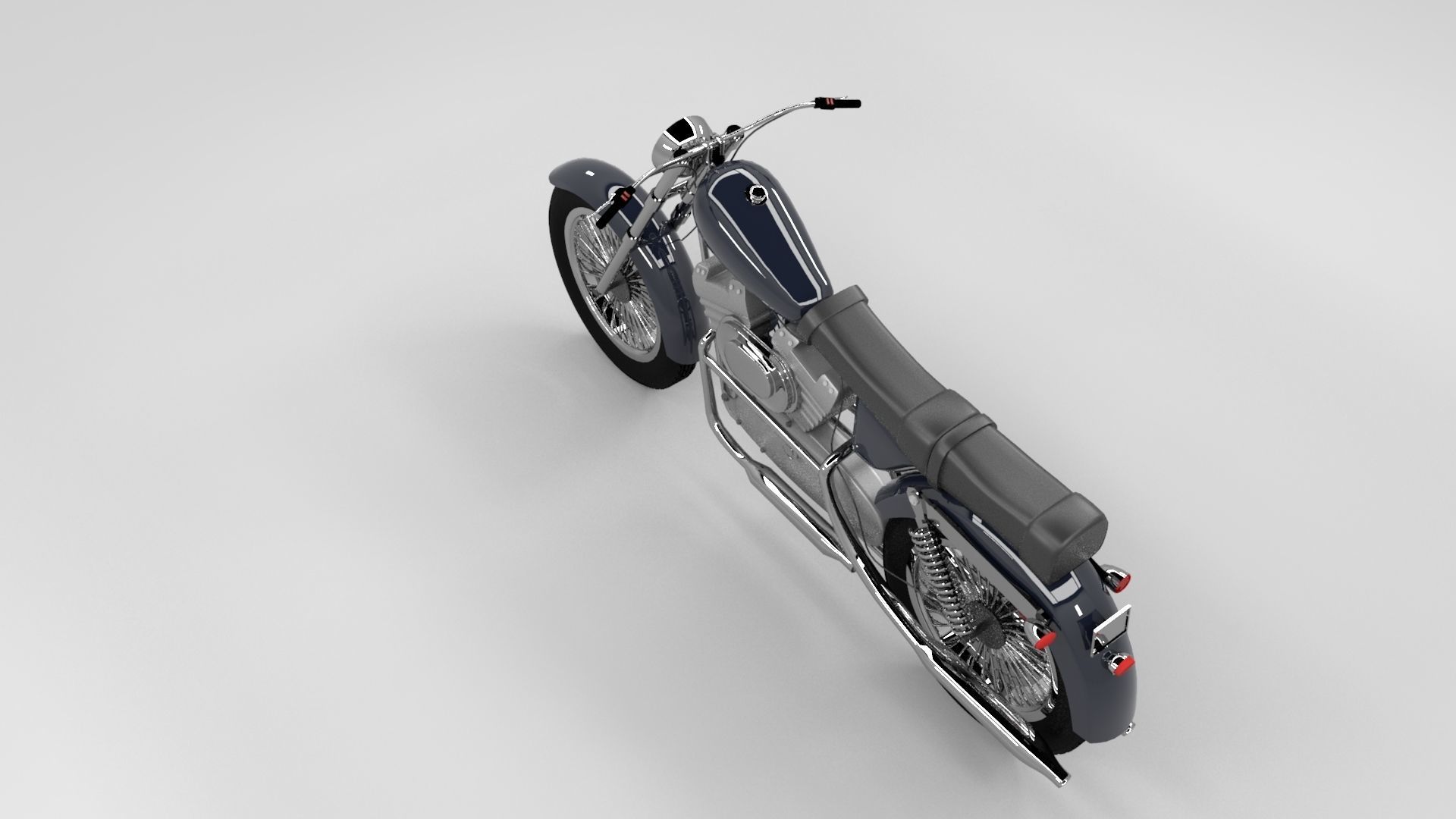  Motorcycle 3 dmodel Low-poly 3D model_3
