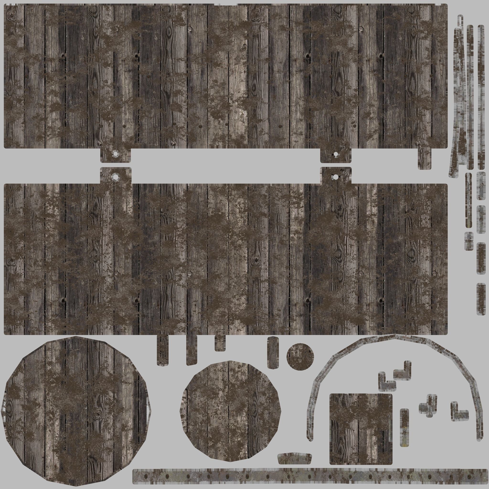 Medieval Bucket Prop Low-poly 3D model_9