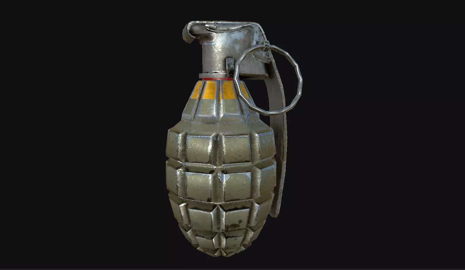 Hand Grenade Low-poly 3D model_0
