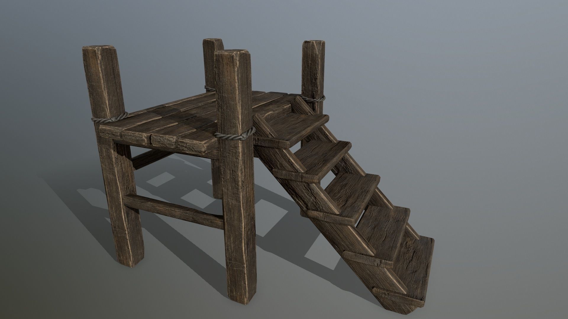 woods and ropes Low-poly 3D model_15