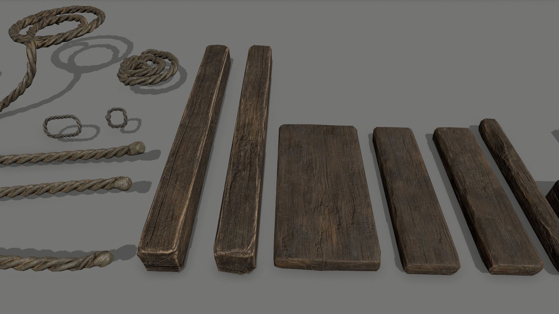woods and ropes Low-poly 3D model_30