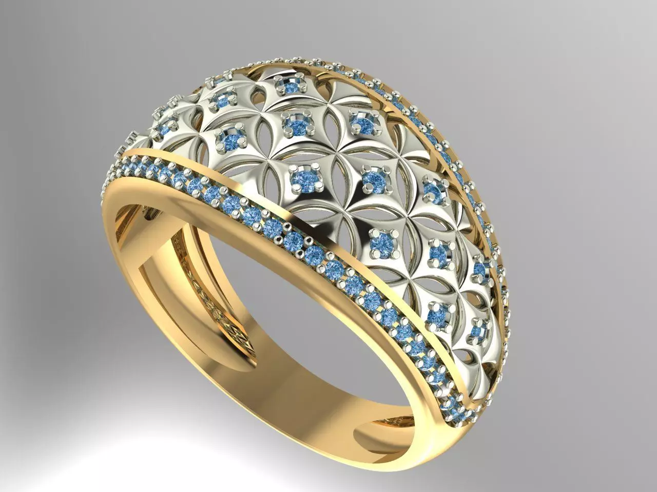 ring star diamonds 3D print model