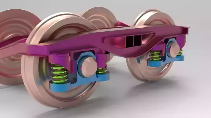 Train bogie railway set Y25 3D print model