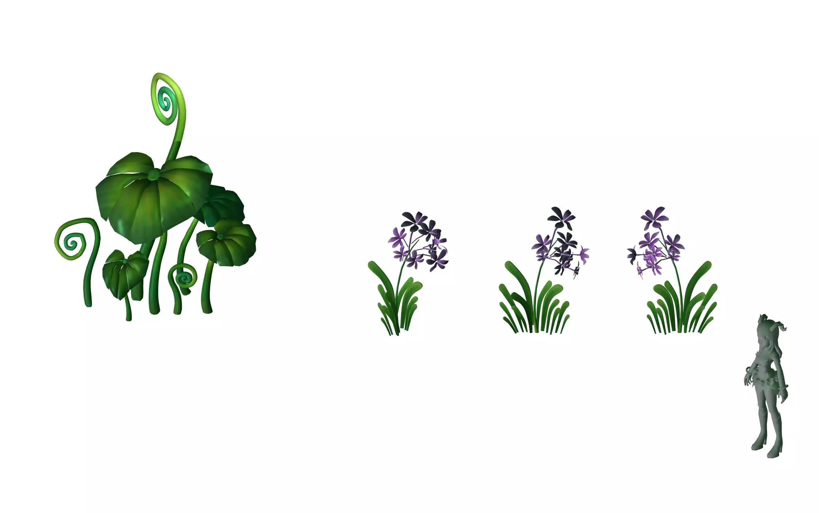 Cartoon forest - tree sea plant 04 3D model