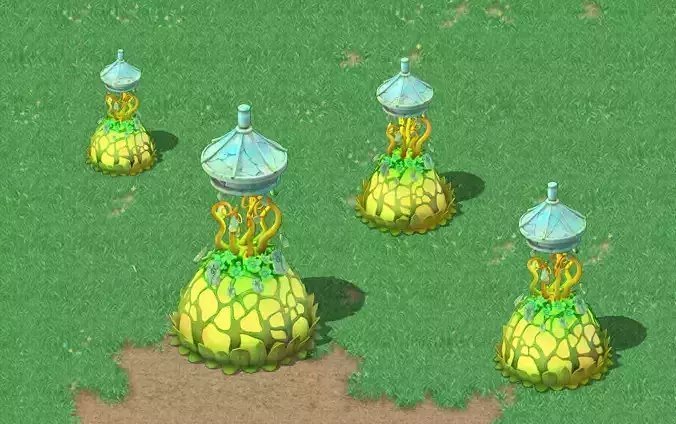 Cartoon Sky City - Emperor released the lights