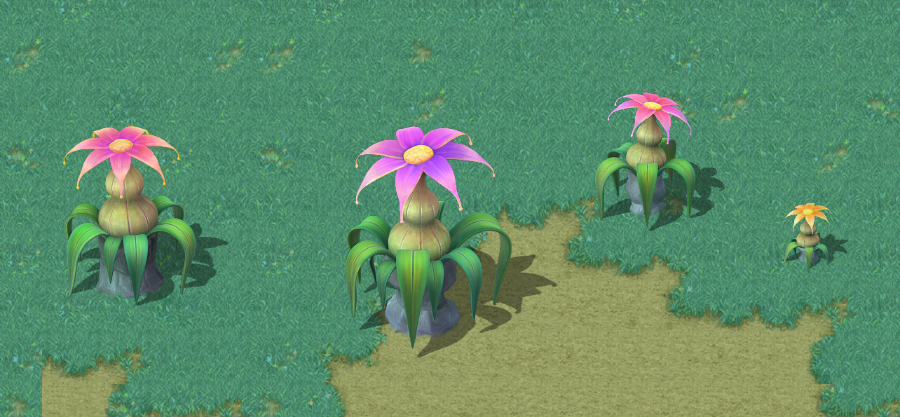 Cartoon Sky City - Hibiscus Flower 3D model_3