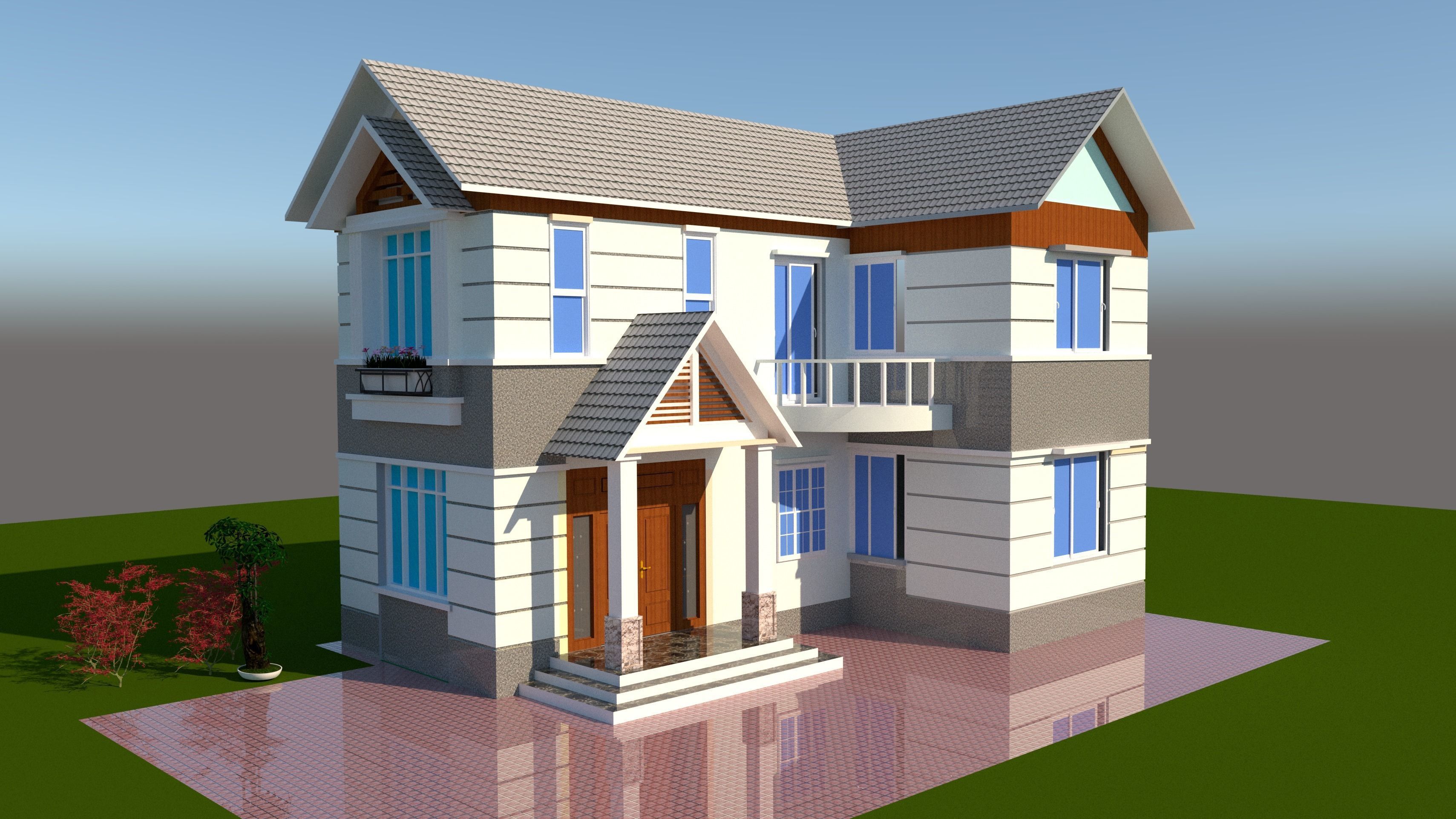 Nice Villa Model 3D model_4