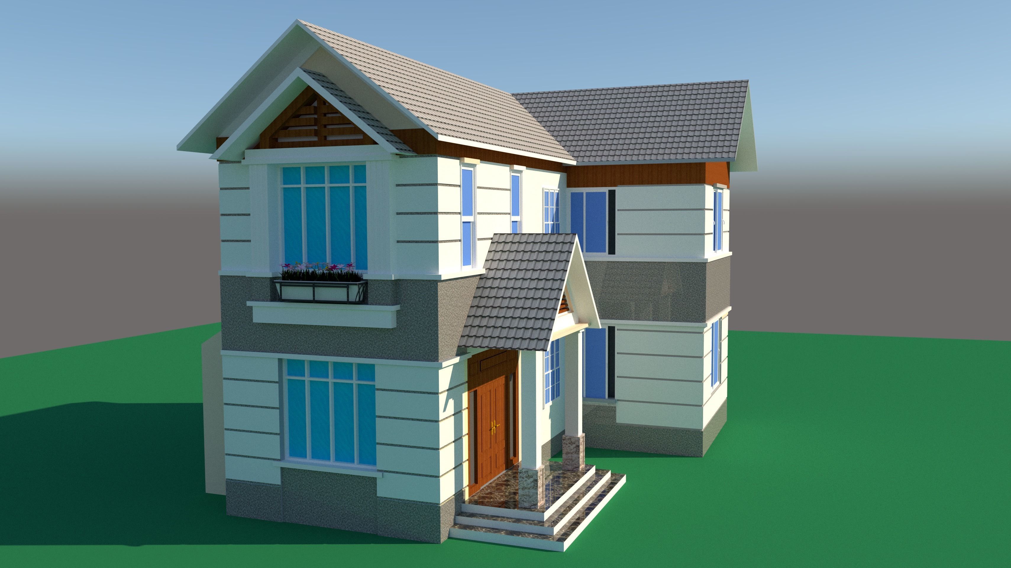 Nice Villa Model 3D model_2
