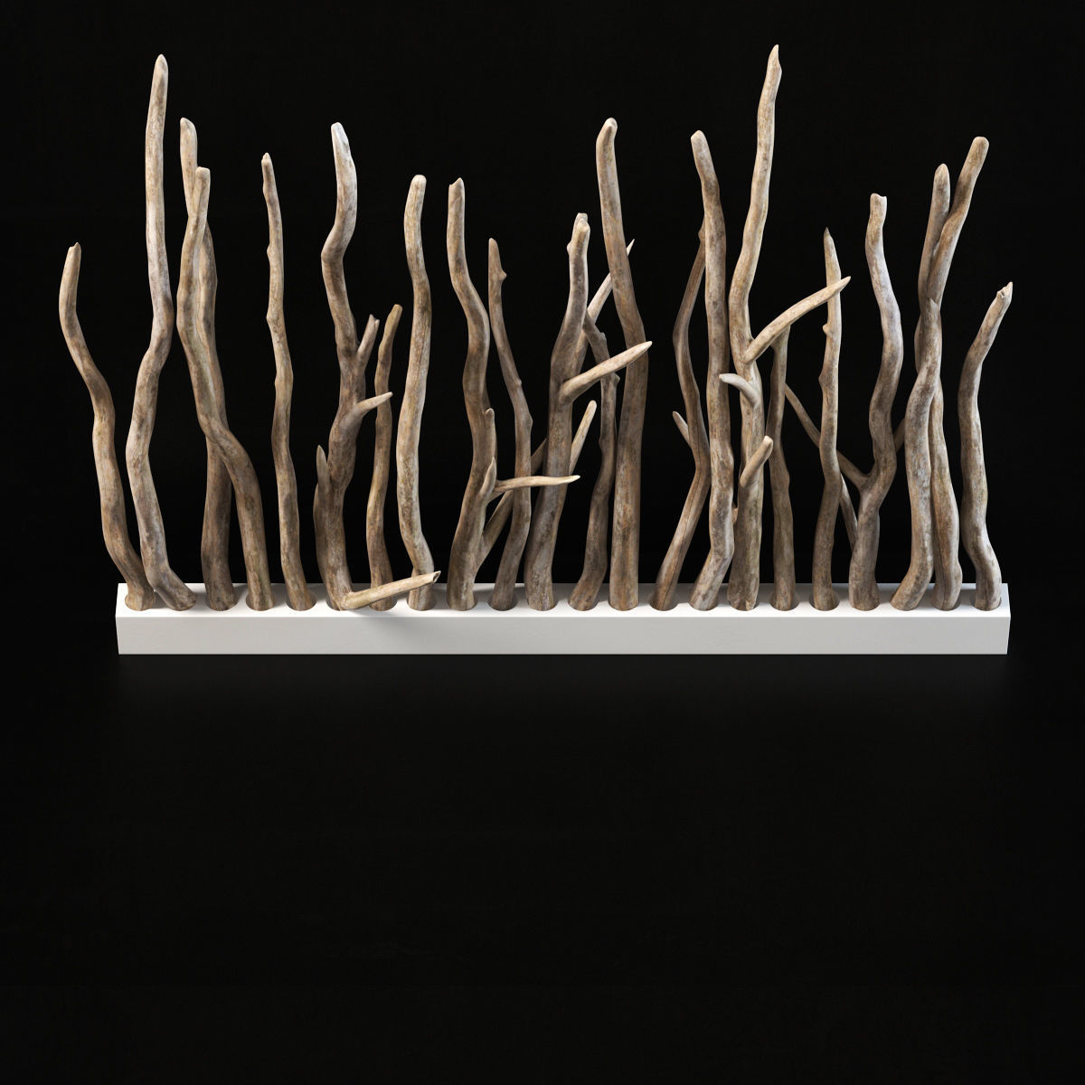 Planter wall branch crooked old n1 3D model_8
