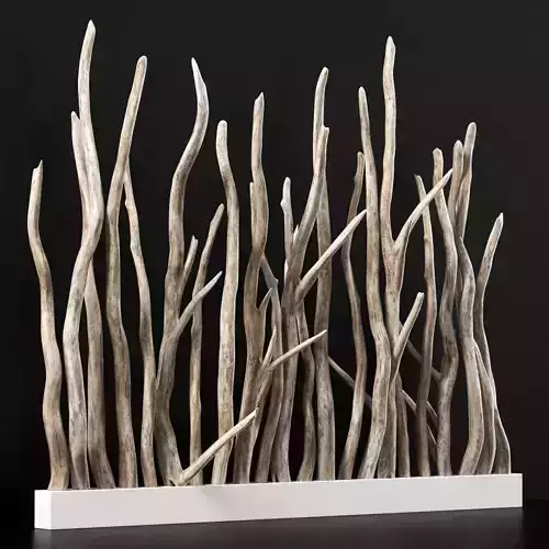 Planter wall branch crooked old n1 3D model
