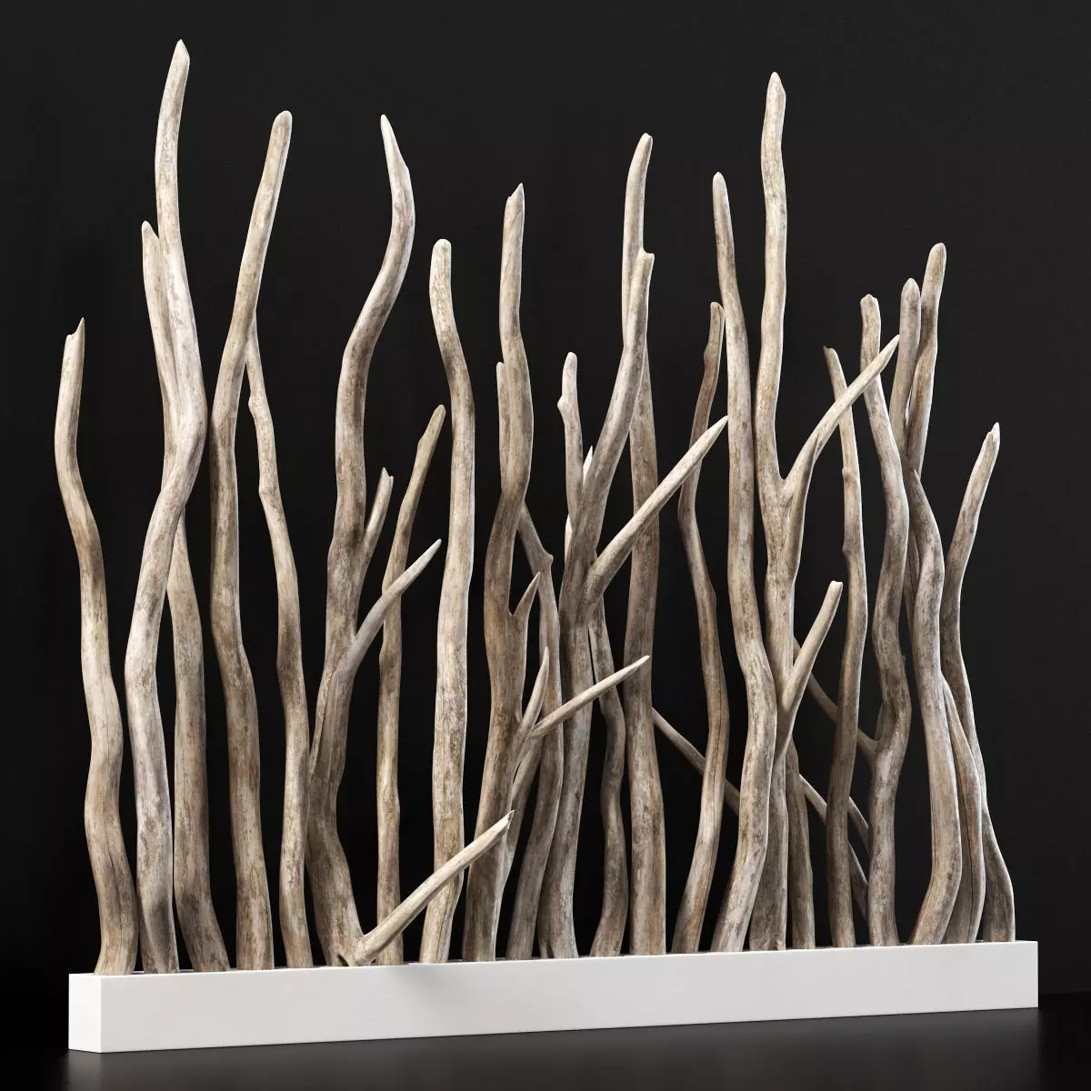 Planter wall branch crooked old n1 3D model_0