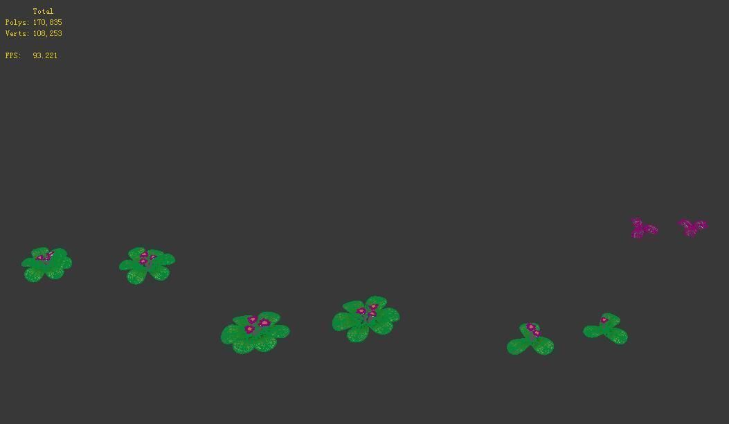 Cartoon plant - clover 3D model_5