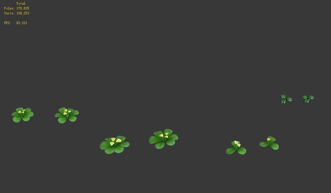 Cartoon plant - clover 3D model_4