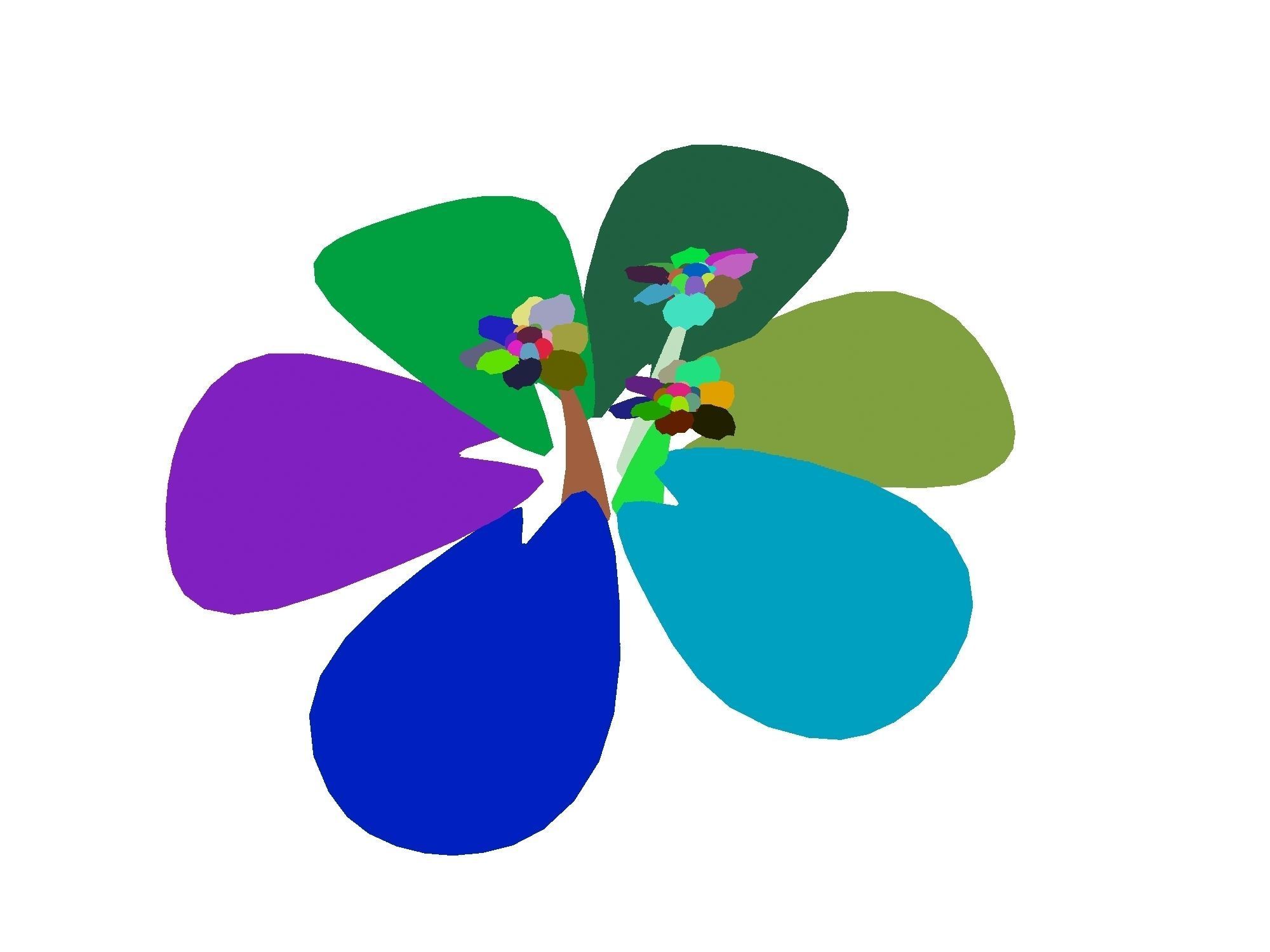 Cartoon plant - clover 3D model_1