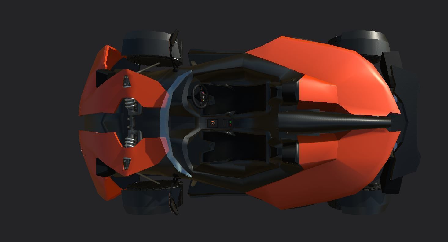 ktm low poly car Low-poly 3D model_3