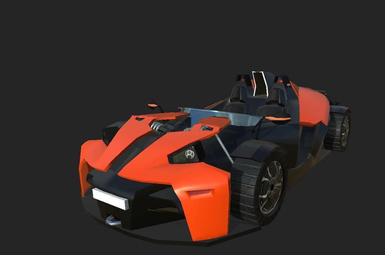 ktm low poly car Low-poly 3D model_1