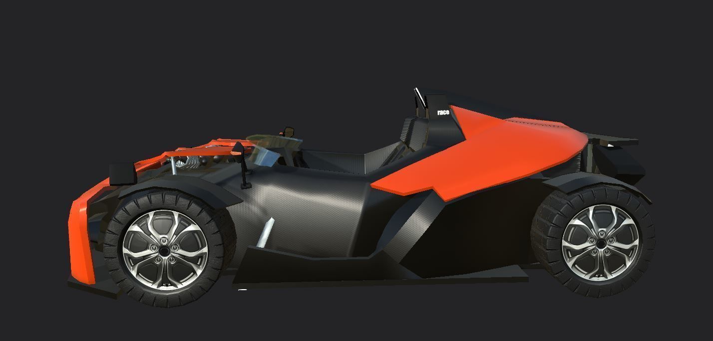 ktm low poly car Low-poly 3D model_2