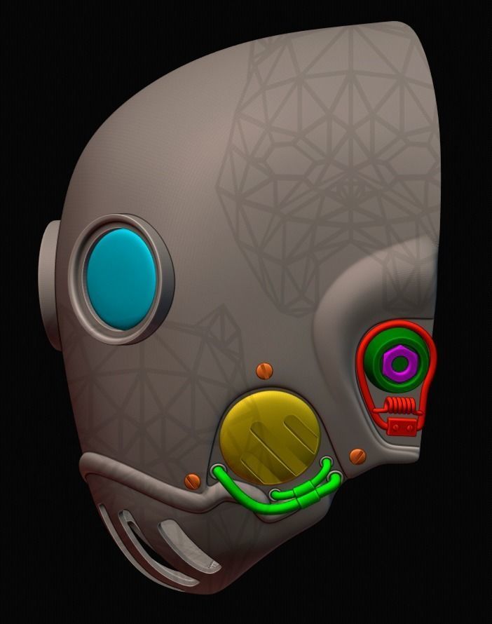 Black Kroenen Mask 3D print model_5