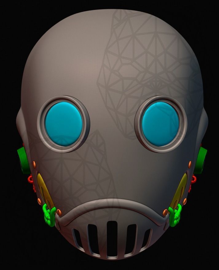 Black Kroenen Mask 3D print model_4
