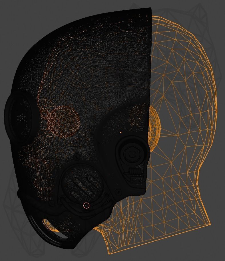 Black Kroenen Mask 3D print model_9