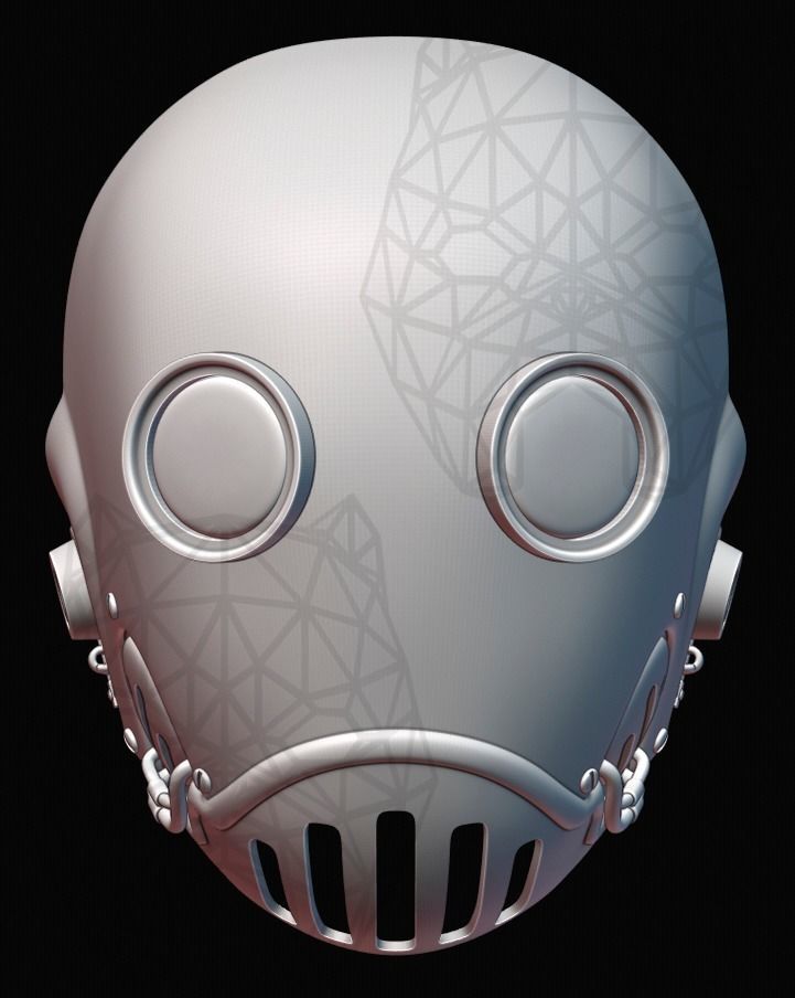 Black Kroenen Mask 3D print model_1