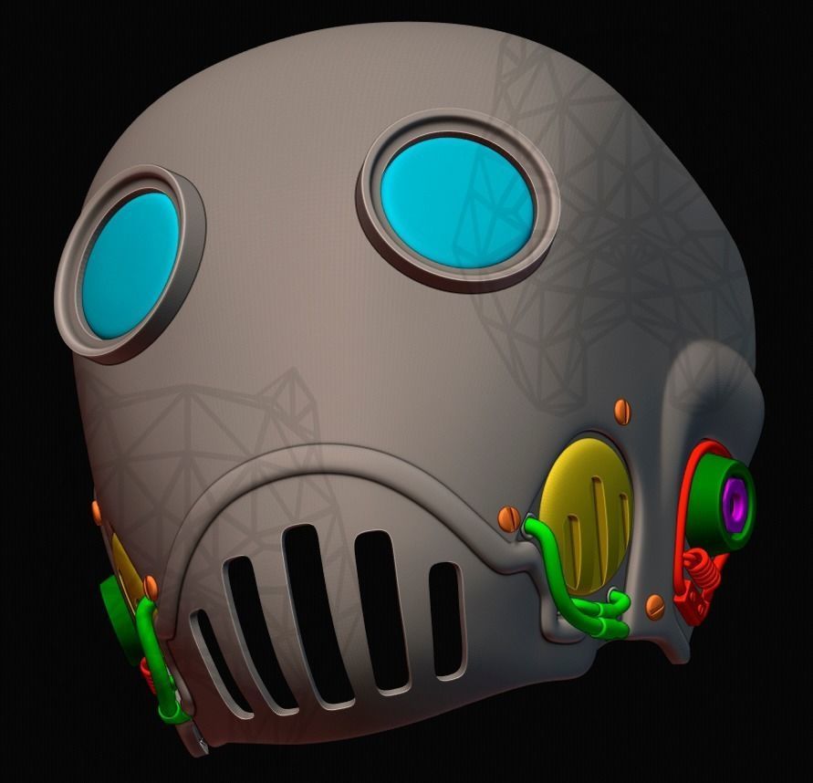 Black Kroenen Mask 3D print model_6