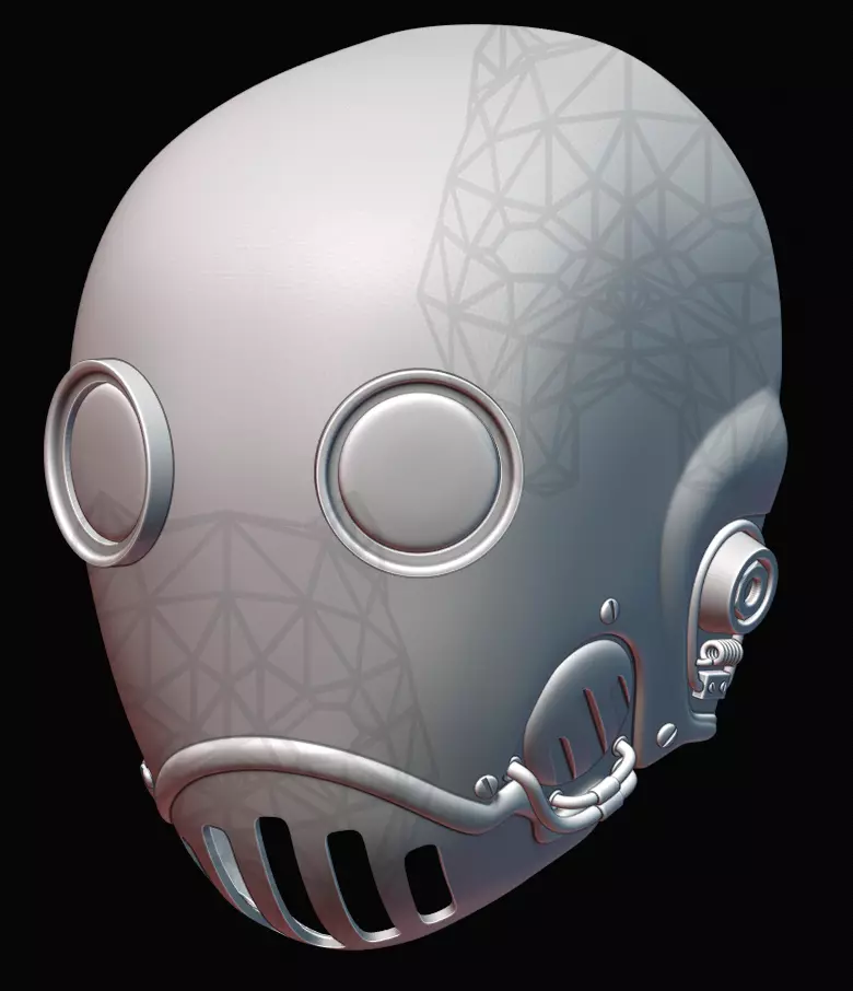 Black Kroenen Mask 3D print model_0