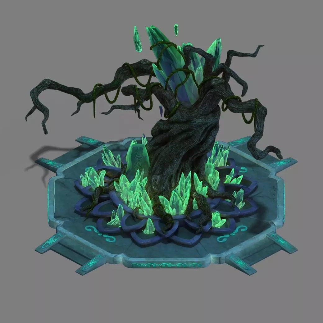 Thunderbolt - crystal tree 3D model