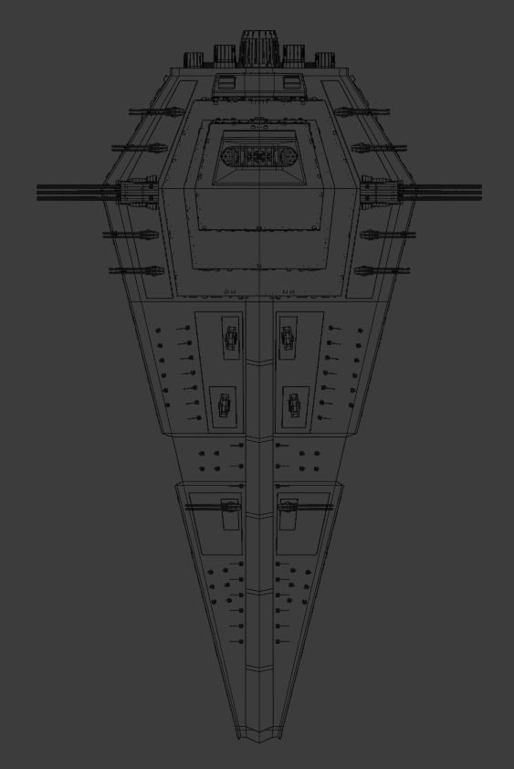 Star Wars - Custom Heavy Imperial Star Destroyer 3D model_7
