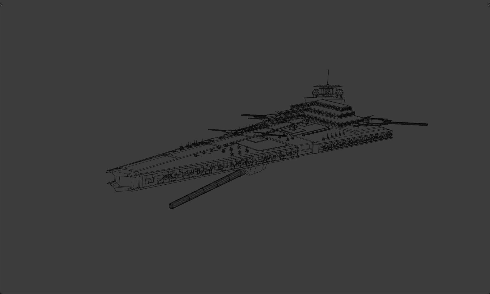 Star Wars - Custom Heavy Imperial Star Destroyer 3D model_3