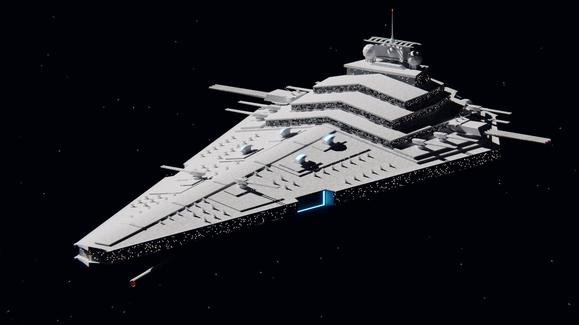 Star Wars - Custom Heavy Imperial Star Destroyer 3D model_2