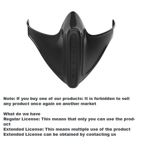 COVID-19 MASK New update 0-1 3D print model_6