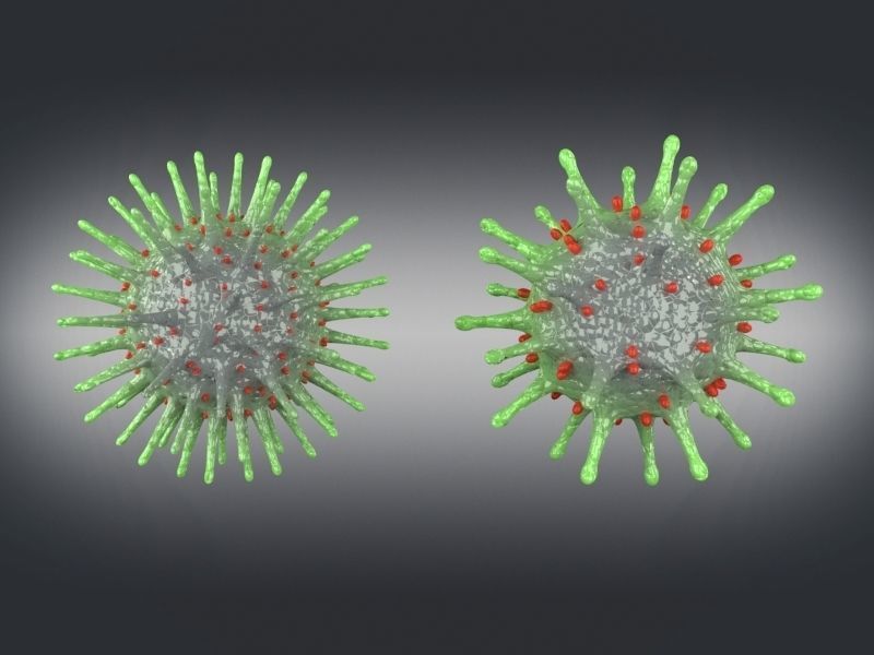 Corona Virus Low-poly 3D model_4