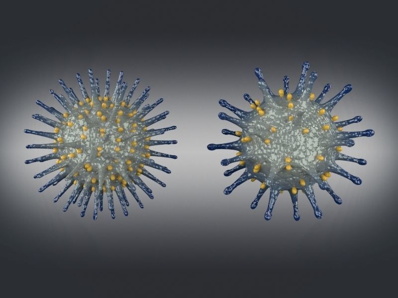 Corona Virus Low-poly 3D model_6