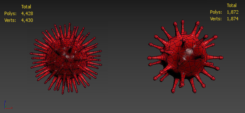 Corona Virus Low-poly 3D model_7