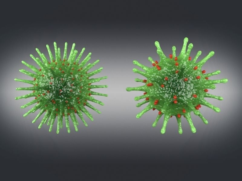 Corona Virus Low-poly 3D model_2