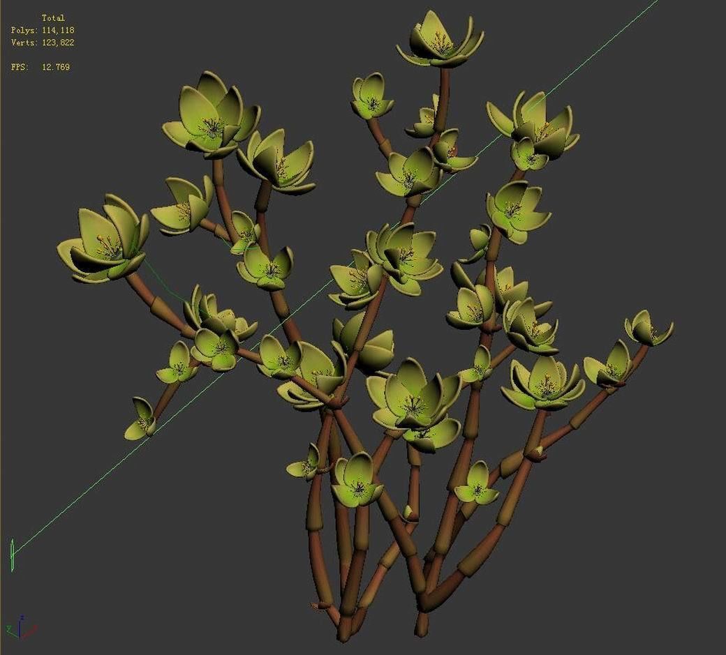 Mount Cliff - Small Plant 01 3D model_2